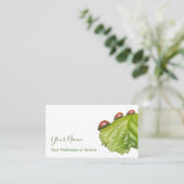 Lucky klanten met gelukkige ladybugs! visitekaartje (Staand voorkant)