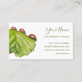 Lucky klanten met gelukkige ladybugs! visitekaartje (Achterkant)