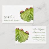 Lucky klanten met gelukkige ladybugs! visitekaartje (Voorkant / Achterkant)