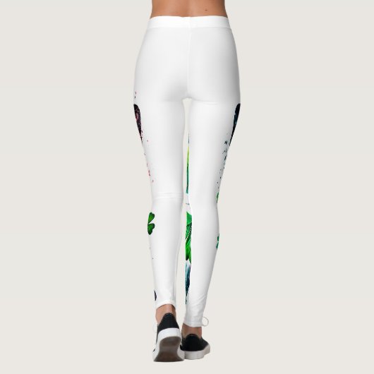Lucky klaver met vlinder leggings (Achterkant)