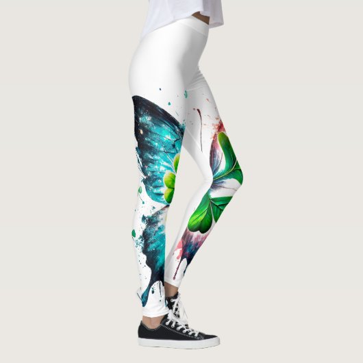 Lucky klaver met vlinder leggings (Rechts)