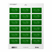 Lucky klaverbladeren groene St. Patrick's Day Etiket (Full Sheet)