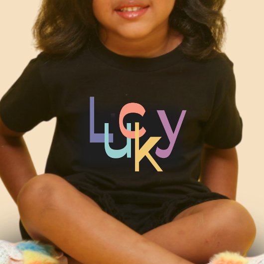 Lucky Kleurrijk Baby T-shirt | DP7Art