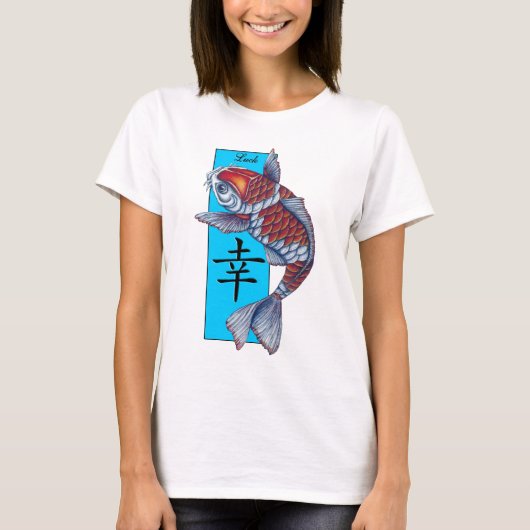 Lucky Kohaku Koi Fish T-shirt (Voorkant)
