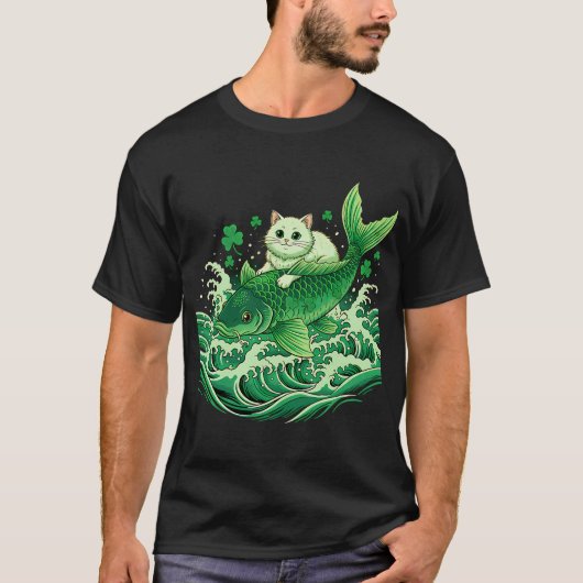 Lucky Koi Kat Japan T-shirt (Voorkant)