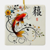 Lucky Koi-Ornament Keramisch Ornament (Voorkant)