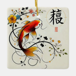 Lucky Koi-Ornament Keramisch Ornament