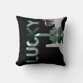 LUCKY Kussen Abstracte Trend Interieur Decor Zwart