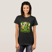 Lucky Labrador Retriever St Patricku2019s Dag Bier T-shirt (Voorkant volledig)
