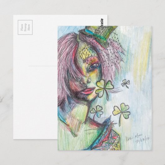 Lucky Lady Briefkaart (Voorkant / Achterkant)