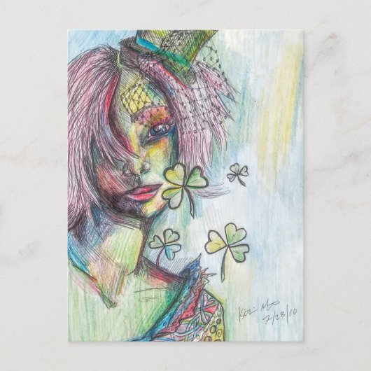 Lucky Lady Briefkaart (Voorkant)