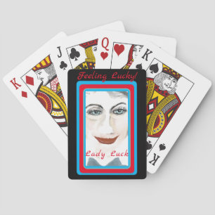Lucky Lady Luck Fun en Laughs die kaarten spelen