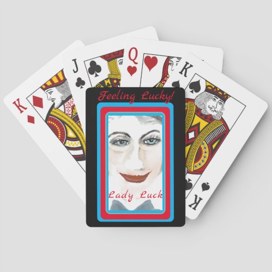 Lucky Lady Luck Fun en Laughs die kaarten spelen (Achterkant)