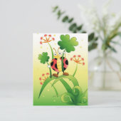 Lucky Ladybird Briefkaart (Staand voorkant)