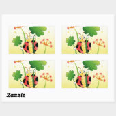 Lucky Ladybird Rechthoekige Sticker (Vel)