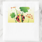 Lucky Ladybird Rechthoekige Sticker (Tas)