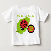 Lucky Ladybug  Birthday T-shirt (Voorkant)
