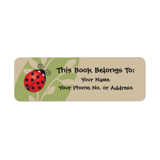 Lucky Ladybug Boek Sticker (Voorkant)
