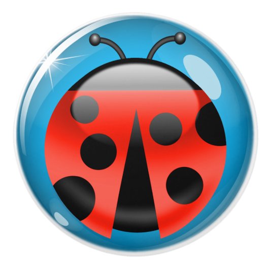 Lucky LadyBug Lade / Kabinet Knoppen - SRF (Voorkant)