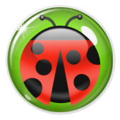 Lucky LadyBug Lade / Kabinet Knoppen - SRF (Voorkant)
