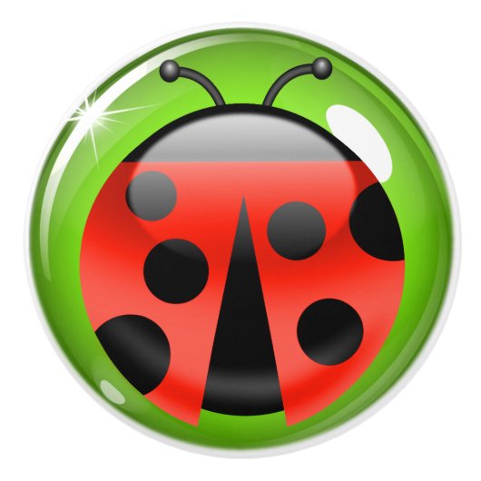 Lucky LadyBug Lade / Kabinet Knoppen - SRF (Voorkant)