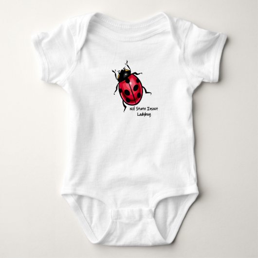 Lucky Ladybug New Hampshire State Insect Romper (Voorkant)