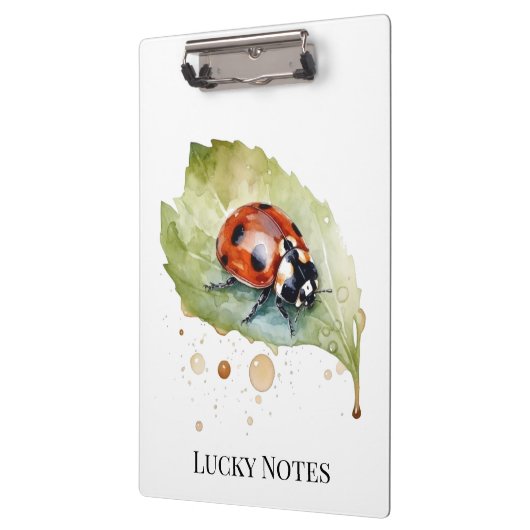 Lucky Ladybug on Leaf Klembord (Links)
