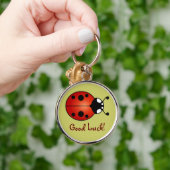 Lucky Ladybug Red Oranje Ladybird Good Luck Sleutelhanger (Hand)