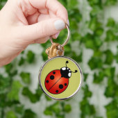 Lucky Ladybug Red Sinaasappel Black Ladybird Beetl Sleutelhanger (Hand)