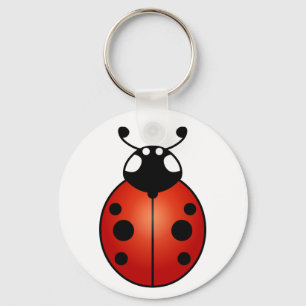 Lucky Ladybug Red Sinaasappel Black Ladybird Beetl Sleutelhanger
