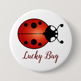 Lucky Ladybug Red Sinaasappel Black Ladybird Lucky Ronde Button 7,6 Cm