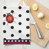 Lucky Ladybug Spots Theedoek (Quarter Fold)