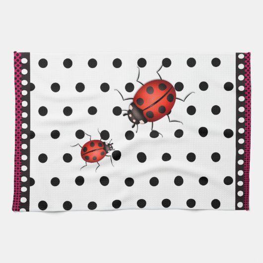 Lucky Ladybug Spots Theedoek (Horizontaal)