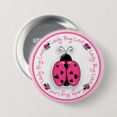Lucky Ladybug - SRF Ronde Button 7,6 Cm (Voorkant /achterkant)