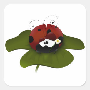 Lucky Ladybug Vierkante Sticker