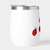 Lucky Ladybugs Ontwerp Thermische Wijn Tumbler (Rechts)