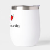 Lucky Ladybugs Ontwerp Thermische Wijn Tumbler (Links)