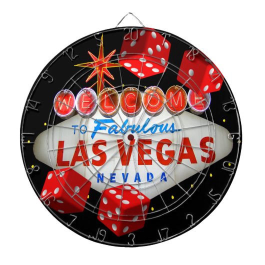 Lucky Las Vegas Dart Board Dartbord (Voorkant)