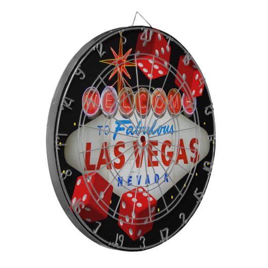 Lucky Las Vegas Dart Board Dartbord (Voorkant Links)