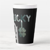LUCKY Latte Mok Abstracte Trend Interieur Groen (Voorkant)
