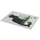 Lucky Le Chat Noir St. Patrick's Day Snijplank (Hoek)