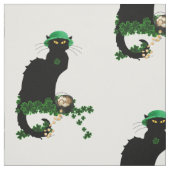 Lucky Le Chat Noir St. Patrick's Day Stof (Swatch)
