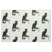 Lucky Le Chat Noir St. Patrick's Day Stof (Fat Quarter)