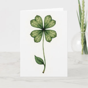 Lucky Leaf Groene Kunstkaart Kaart