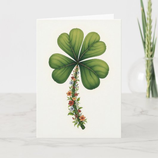 Lucky Leaf Natuur Kunstkaart Kaart (Voorkant)