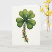 Lucky Leaf Natuur Kunstkaart Kaart (Gele Bloem)