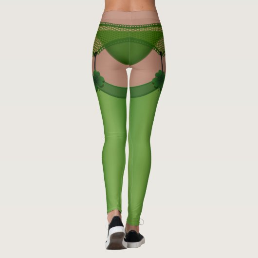 Lucky Leggings Funny St. Patrick's Costume Pants (Achterkant)