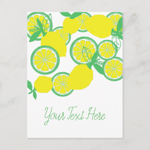 Lucky Lemons Biologische Funky Ansichtkaart Briefkaart