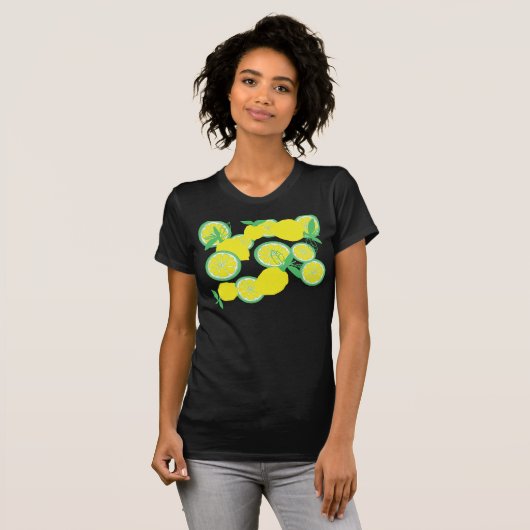 Lucky Lemons Funky T-Shirt Top (Voorkant volledig)