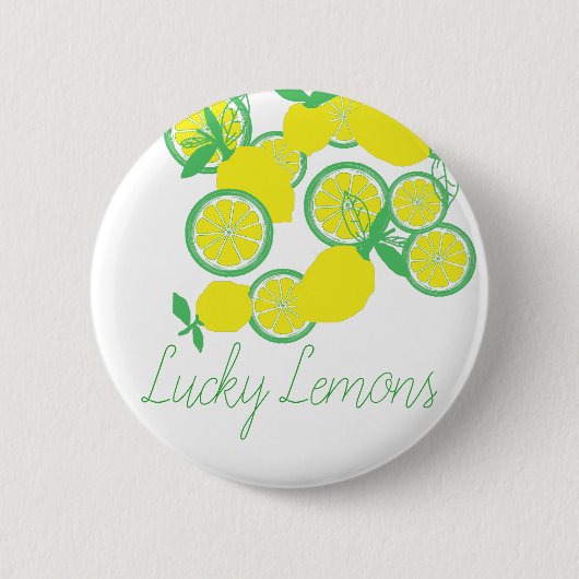 Lucky Lemons Organic Funky Button Pin (Voorkant)